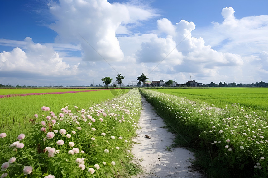 乡村的花园小路图片