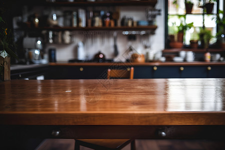 复古的厨房木桌背景图片