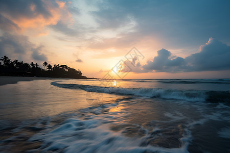 海边的海洋海滩背景图片