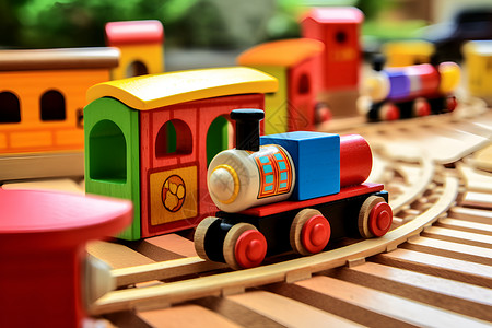 玩具火车木质的儿童玩具背景
