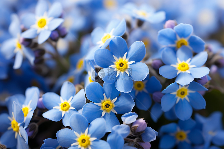 漂亮的蓝色花朵图片