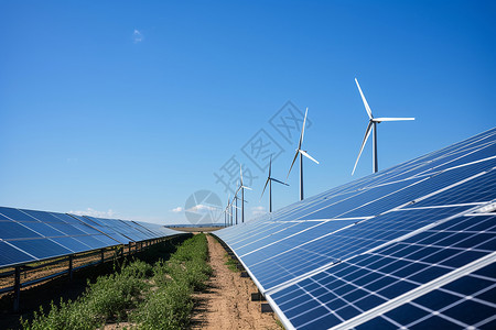 太阳能风能未来能源背景