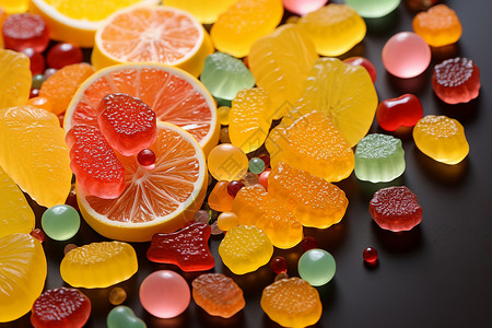 诱人的糖果美味可口的水果糖背景