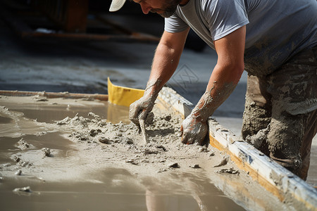 房屋建筑工地的施工人员背景图片