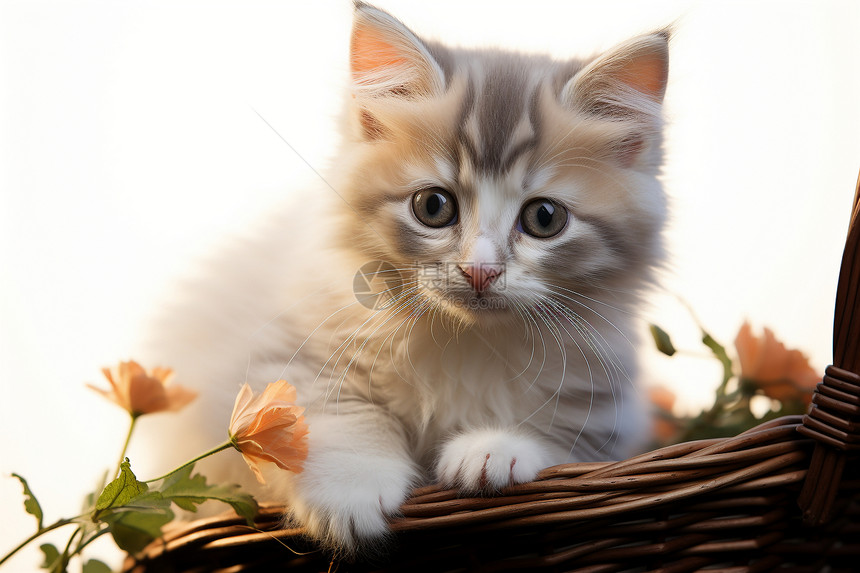 毛茸茸的宠物猫咪幼崽图片