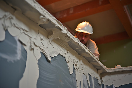 翻新维修房屋的专业工人背景图片