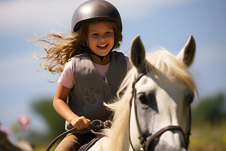 快乐童年骑马背景图片