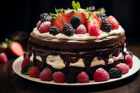 诱人的蛋糕甜点甜蜜诱人巧克力蛋糕背景