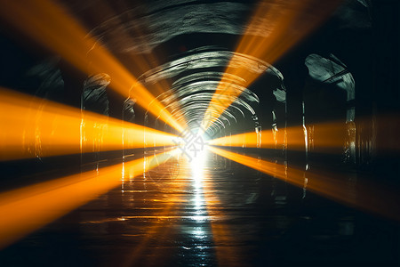 隧道中的光芒背景图片