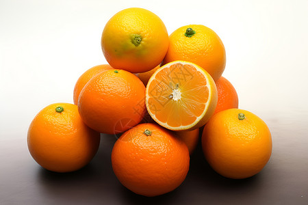 酸甜可口的柑橘水果背景图片