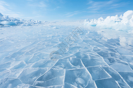 透明水晶素材冻结的冰河背景背景