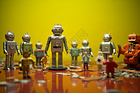 机器人团队背景图片