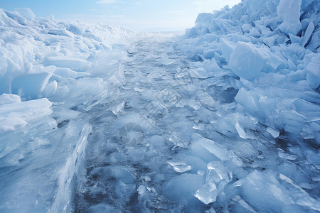 冬日冰川背景背景图片