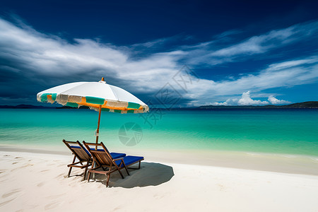 悠闲的夏日海岛背景图片