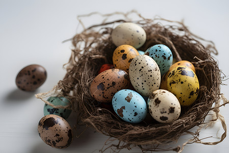 彩色的复活节彩蛋背景图片