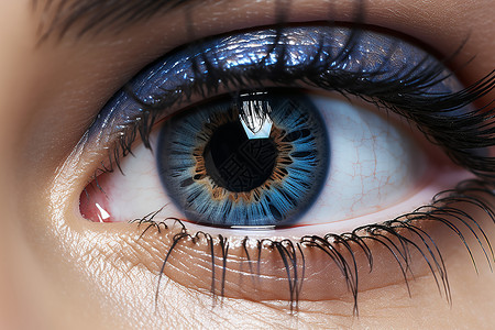 女性的眼球瞳孔背景图片