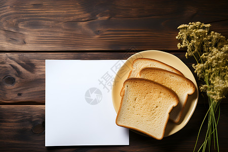 面包上的醇香滋味背景图片
