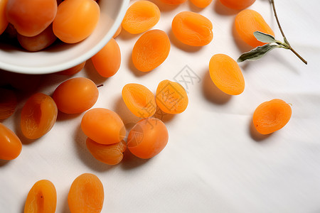 甘甜软糯的杏子果干背景图片