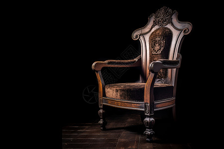 古典美式华丽雕花的木椅背景