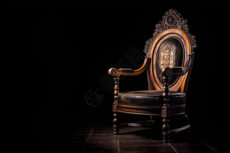 古典美式雕花木椅背景图片