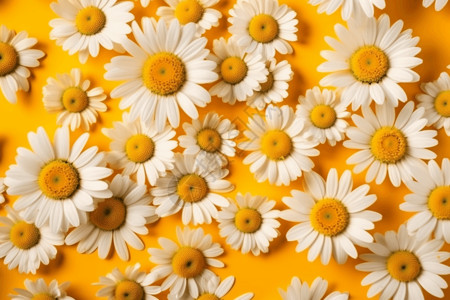 美丽自然的雏菊花卉图案背景图片