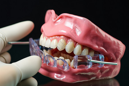 假牙仪器展示背景图片