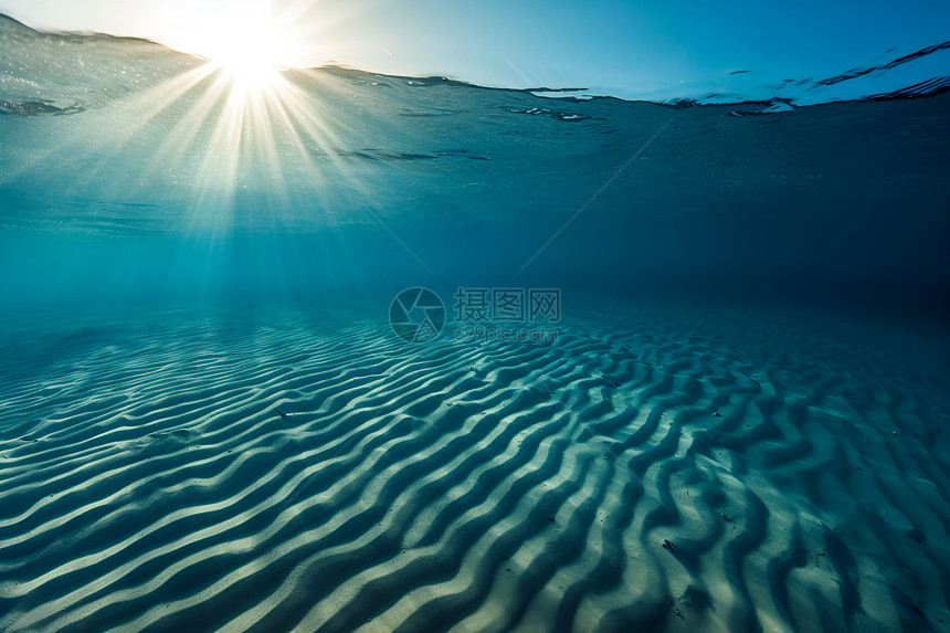 海底的水纹图片