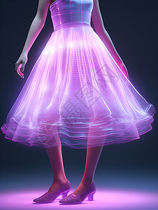 梦幻的紫色透明裙子背景图片