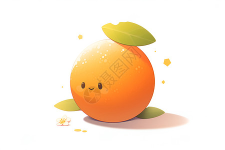 创意艺术的橙子插图背景图片
