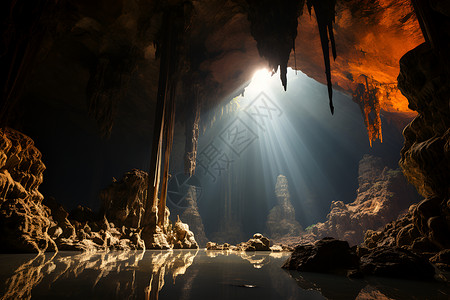 奇幻洞穴背景图片