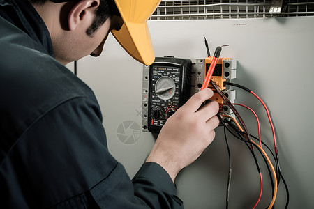 维修电路的电力工程师背景图片