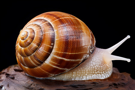 缓慢爬行的蜗牛背景图片