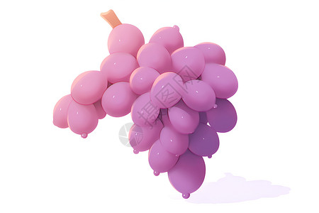 一串葡萄一串紫色的葡萄插画