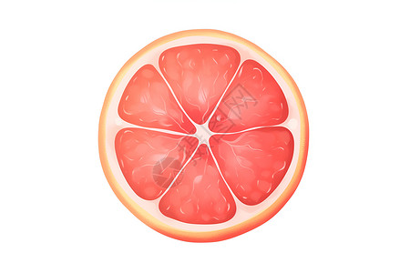 柔美的柚子插画背景图片