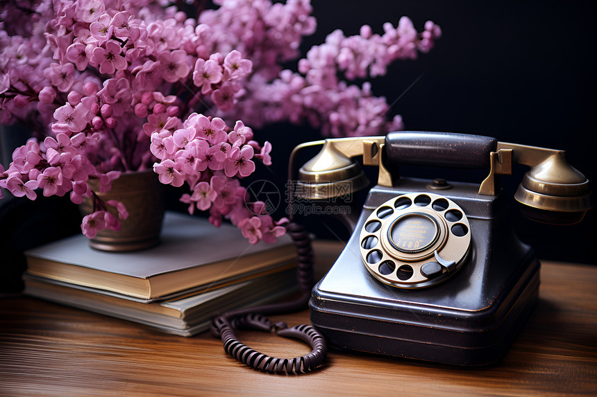 古董家居中的电话图片