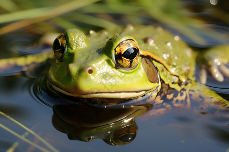 孤寂的青蛙背景图片
