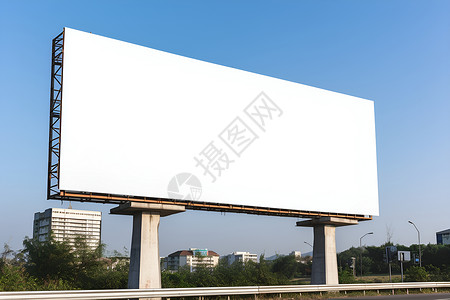 公路上的大型广告牌背景
