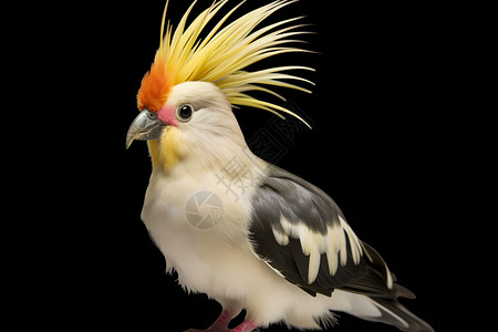 鸟儿头上的羽毛背景图片