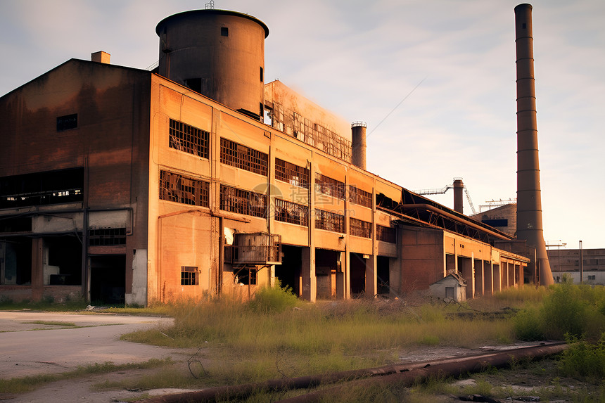废弃破旧的工厂图片