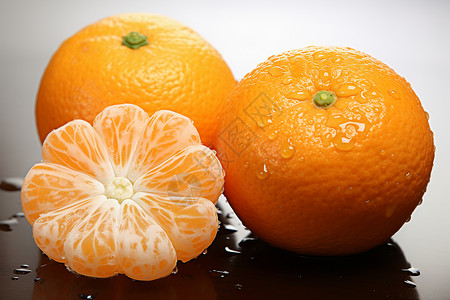 新鲜橙子背景图片