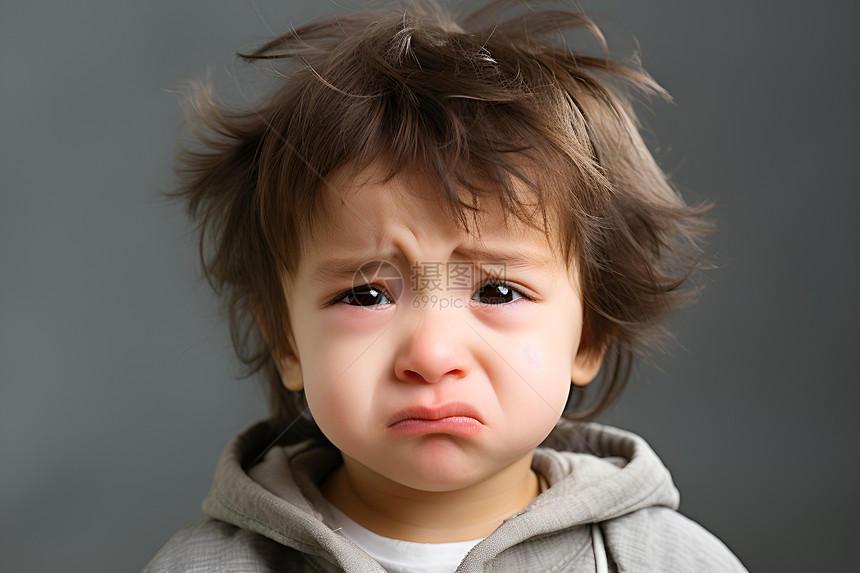 哭泣表情的小男孩图片