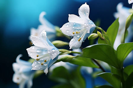 清新夏日的花朵背景图片