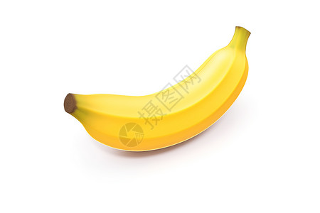 香蕉的立体图标背景图片