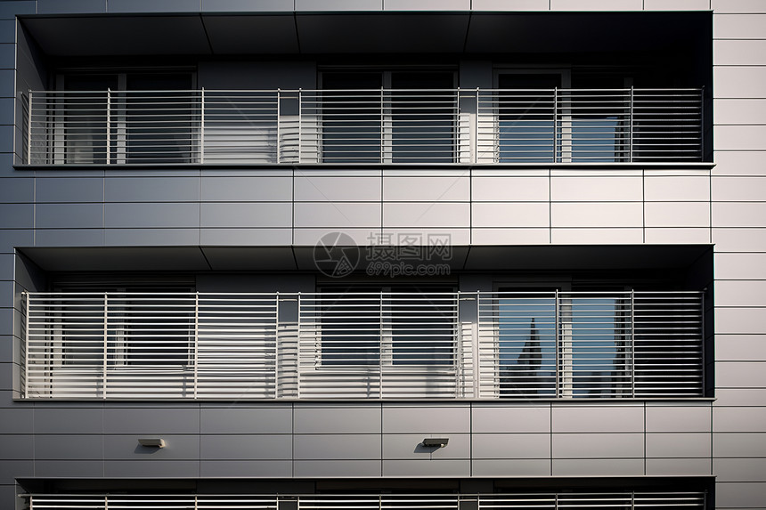 建筑物上的窗户图片