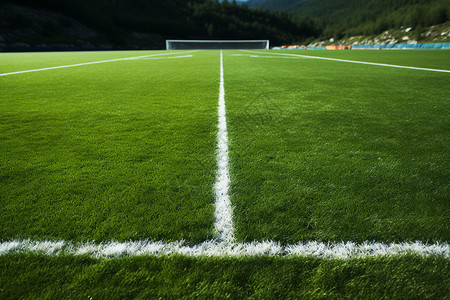 草坪上的足球赛背景图片