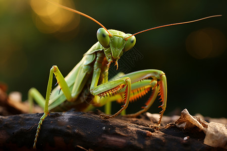 户外野生的螳螂高清图片