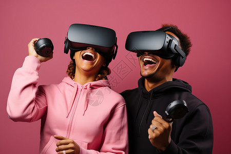 创新科技的虚拟现实VR眼镜技术背景图片