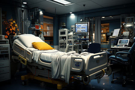 医院病房的设备背景图片