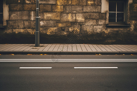 复古风格的城市道路背景图片