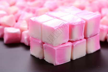 手工自制的奶糖糖块背景图片